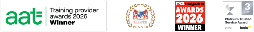 ICB award winner, AAT award winner, PQ award winner, and Feefo Platinum provider